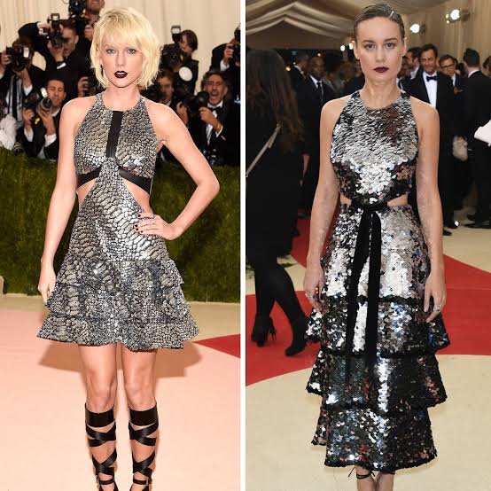 Brie Larson Vs Taylor Swift: Which Beauty Sparkled In Silver Sequin? - 0