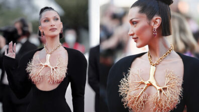 Cannes 2021: Don’t Miss Out On The Making Of Bella Hadid’s Extravagant Neckline-Less Dress