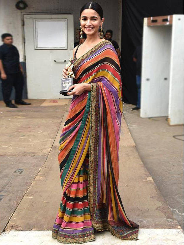 Deepika Padukone Vs Alia Bhatt: Which Diva Draped The Multicoloured Saree Better? - 1