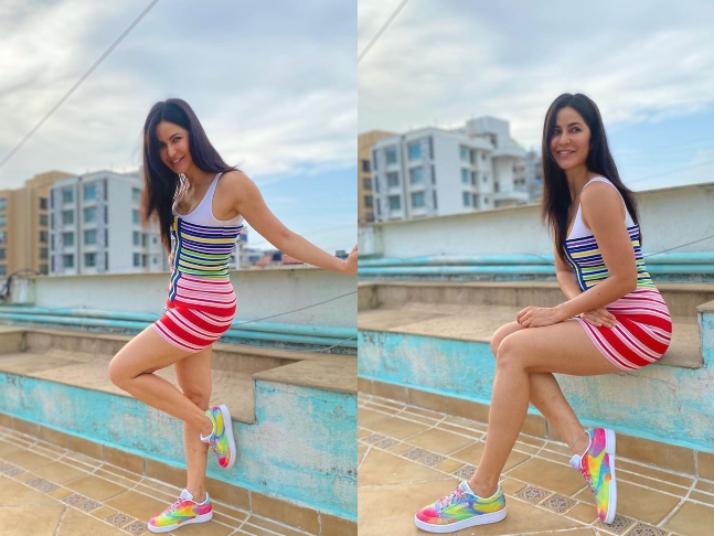 Deepika Padukone Vs Katrina Kaif: Which Diva Rocked In Rainbow Stripes? - 1