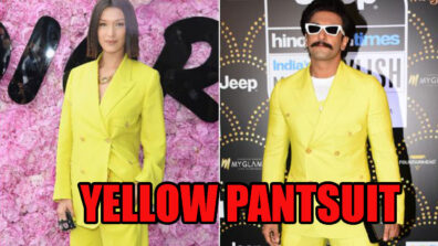 Fashion Faceoff: Ranveer Singh Vs Bella Hadid, Who Rocked In A Yellow Pantsuit?