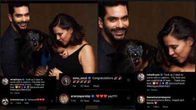 Good News: Neha Dhupia & Angad Bedi all set to become proud parents, Ananya Panday, Sonu Sood, Tahira Kashyap & Karisma Kapoor congratulate them