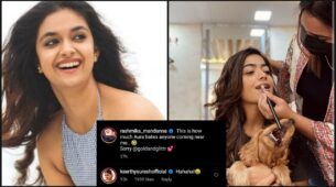 Hilarious Fun: Rashmika Mandanna shares cute photo of her ‘possessive dog’, Keerthy Suresh can’t stop going LOL
