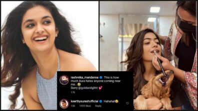 Hilarious Fun: Rashmika Mandanna shares cute photo of her ‘possessive dog’, Keerthy Suresh can’t stop going LOL