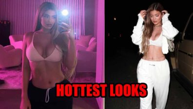 Hottest looks of Kylie Jenner in bralette and yoga pants