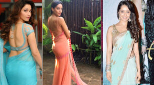 Hottest Saree Babe (Fan Battle): Tamannaah Bhatia Vs Shraddha Kapoor Vs Nora Fatehi: Who deserves a 10/10 for backless blouse design?