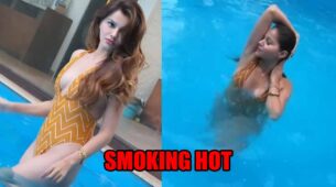 Hottie in pool: Rubina Dilaik looks smoking hot in yellow monokini