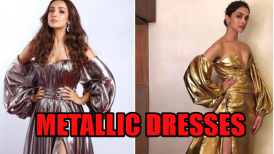 In Love With Off-Shoulder Metallic Dresses: Take Inspiration From Malaika Arora & Deepika Padukone