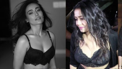 In love with the sensuous hot black bralette style? Take inspiration from Surbhi Jyoti & Neha Kakkar