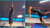Is it a bird, is it a plane? No, it is dynamic Disha Patani doing a stunning air-flip