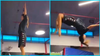 Is it a bird, is it a plane? No, it is dynamic Disha Patani doing a stunning air-flip