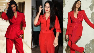 Jacqueline Fernandez, Janhvi Kapoor, Kiara Advani & their ‘spicy red hot’ pantsuit styles