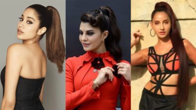 Janhvi Kapoor, Jacqueline Fernandez, Nora Fatehi & long ponytails, the quintessential princess vibe