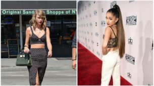 Oh So Hot: Taylor Swift & Ariana Grande Burning The In Bralette