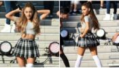 Back To School With Ariana Grande’s Hot Mini Checkered Skirts