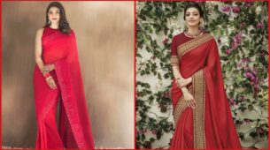 Kajal Agarwal’s Hot & Spicy Red Sarees Is All That An Intimate Wedding Demands
