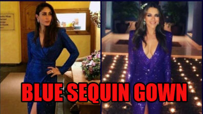 Kareena Kapoor Vs Elizabeth Hurley: Which Diva Stabs Hearts In Blue Sequin Gown?