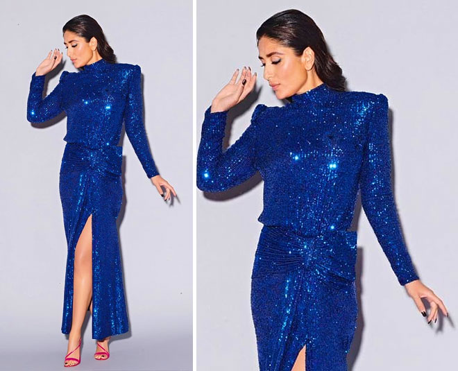 Kareena Kapoor Vs Elizabeth Hurley: Which Diva Stabs Hearts In Blue Sequin Gown? - 0