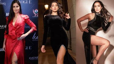 Katrina Kaif, Nora Fatehi & Shraddha Kapoor’s hottest slit skirt outfits to make us fall in love