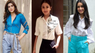 Kriti Sanon, Anushka Sharma, Shraddha Kapoor & their ‘boss babe’ vibes in printed monotone shirt & long trousers