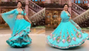 Madhuri Dixit & her ‘dhak dhak’ moment in a sky-blue floral desi lehenga will make you fall in love