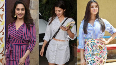 Madhuri Dixit, Jacqueline Fernandez & Tara Sutaria’s ‘boss babe’ moments in striped shirt dress, see pics