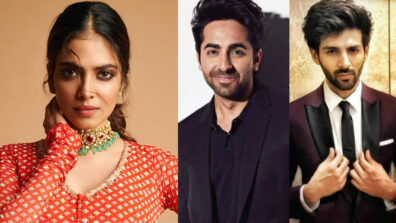 Malavika Mohanan burns the gram with her red embellished low-neck desi avatar, Ayushmann Khurrana & Kartik Aaryan love it