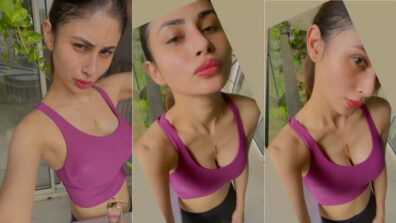 Mouni Roy shares super-hot ‘post workout’ moment in lavender bralette, fans go bananas