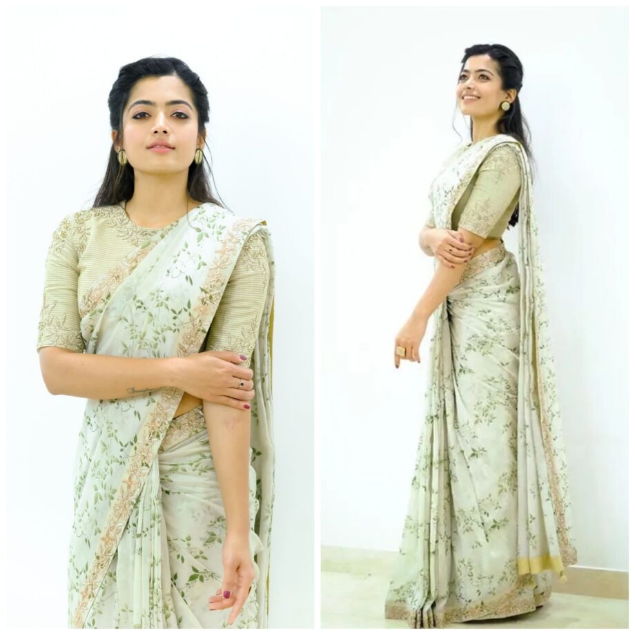 Nidhi Agerwal Vs Rashmika Mandanna Vs Sai Pallavi: Who Amongst These Has Your Heart In A Pastel Floral Saree? (FAN BATTLE) - 1