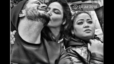 Oh So Cute: Jasmin Bhasin kisses Aly Goni in public, Bharti Singh feels shy & looks elsewhere