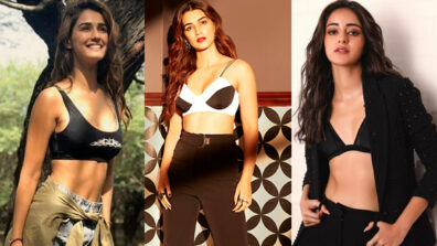 Oh So Hot: Disha Patani, Kriti Sanon & Ananya Panday’s hottest black bralette moments that made fans go bananas