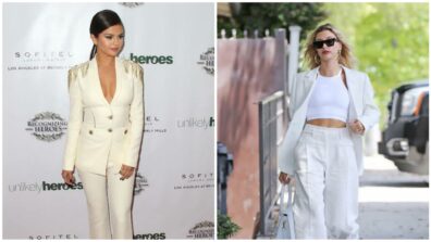 Selena Gomez Vs Hailey Bieber: Which Diva Scores High In White Pantsuit?