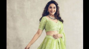 OMG: Madhuri Dixit makes your hearts go ‘dhak dhak’ in a ₹ 205,000 Angoori Meher Paasa Lehenga, fans sweat