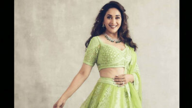 OMG: Madhuri Dixit makes your hearts go ‘dhak dhak’ in a ₹ 205,000 Angoori Meher Paasa Lehenga, fans sweat