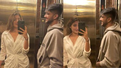 [Photos] Dhvani Bhanushali clicks super hot selfie in a bathrobe with a handsome man, netizens wonder who is he?