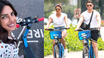 [Photos] Priyanka Chopra enjoys fun cycle ride at London