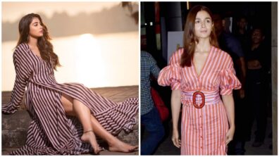 Pooja Hedge Vs Alia Bhatt: Who Has Stolen The Look In Their Alike Stripy Dress?