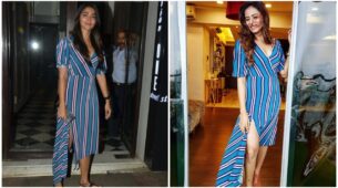 Pooja Hegde Vs Sargun Mehta: Which Diva Rocked In A Blue Striped Dress?