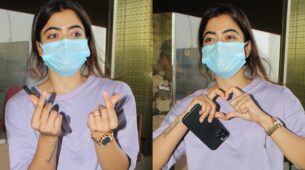 Rashmika Mandanna’s Pastel Sweat Suit & Double Color Sneakers Is All You Need To Slay The Airport Fashion: Yay Or Nay?
