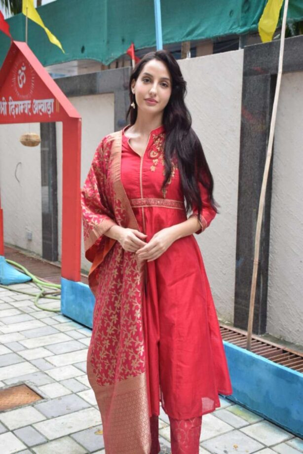 Red Is What We Recommend! Nora Fatehi Looks Stunning In Her Red Outfit, View Pics - 2