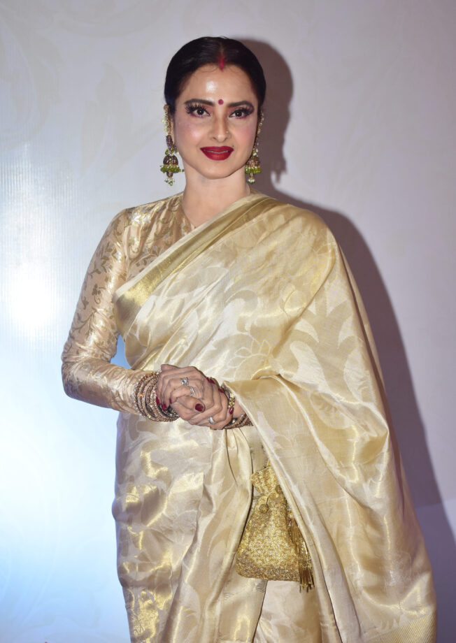 Rekha Is The Queen Of Experiments: Check Out Saree Looks Here - 1