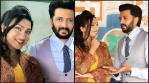 Rituparna Sengupta shares special snap with Riteish Deshmukh from their upcoming film sets, fans love it