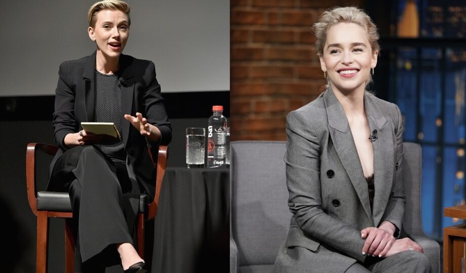 Scarlett Johansson Vs Emilia Clarke: Which Diva's Pantsuit Collection Is Panache? 422453