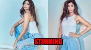 Shilpa Shetty looks stunning in spaghetti top and denim fringe pants, fans can’t stop praising
