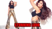 Shilpa Shetty shines bright in bold black crop top and gold pants, fans can’t stop praising