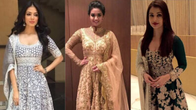 Slay the embellished anarkali suit look like Malavika Mohanan, Keerthy Suresh and Aishwarya Rai to look super hot