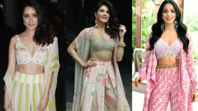 Slay the hot palazzo lehenga & crop top look from Shraddha Kapoor, Jacqueline Fernandez & Kiara Advani’s wardrobe