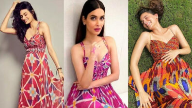 Slay the Ikat micro pleated maxi dress fashion like Athiya Shetty, Diana Penty & Alia Bhatt to woo your crush