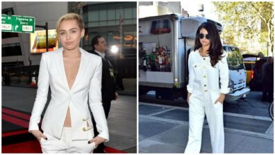 Miley Cyrus Vs Selena Gomez: Which Boss Lady Scores 10/10 In A White Pantsuit?