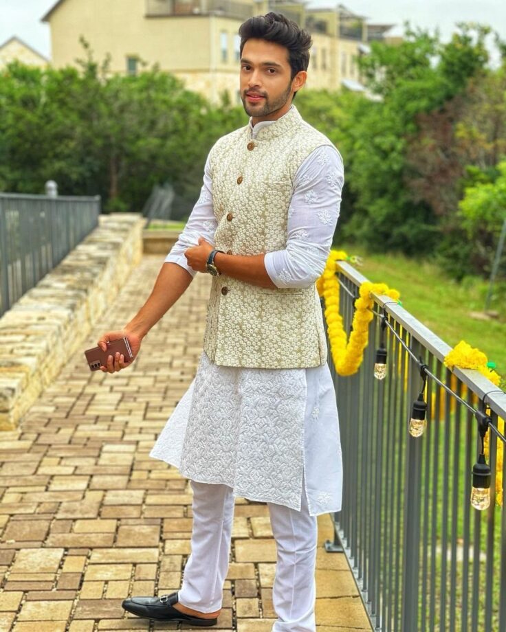 Classy! Parth Samthaan Poses In Shimmery Traditional Wear Like It’s No One Else’s Business - 6